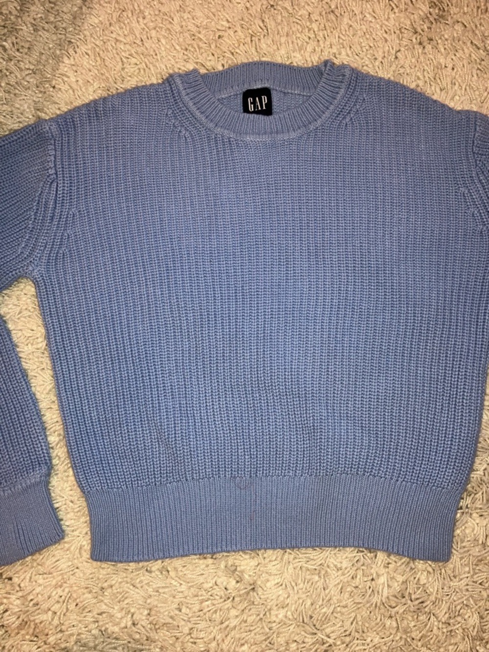 GAP Pastel Blue Ribbed Knit Pullover